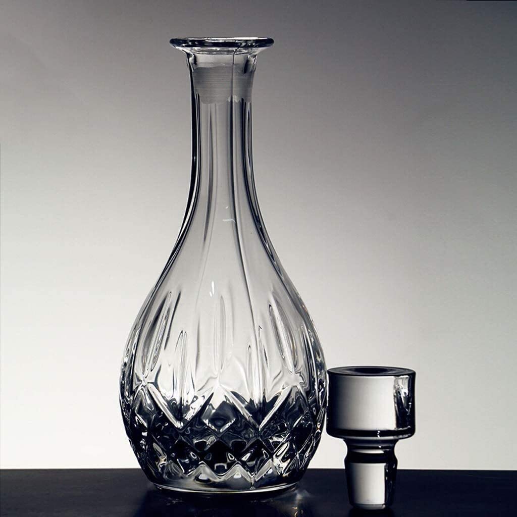 Karafka do whisky i zestaw kieliszków karafka do wina wysokiej jakości proste bezołowiowe szkło kryształowe grawerowana karafka do wina domowy dzbanek winogrona szybka karafka do whisky 900 ml karafka do wina napowietrzacz