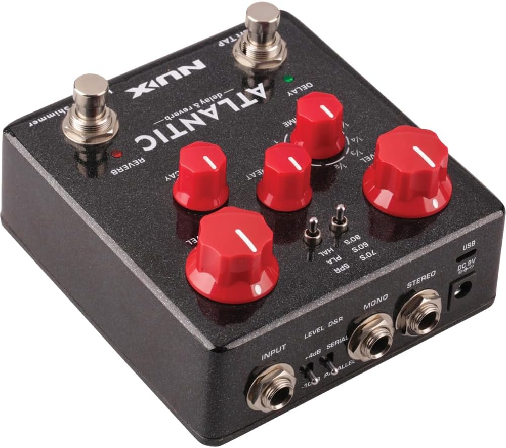 NUX NDR-5 NUX | Atlantic Delay & Reverb Pedal,Black