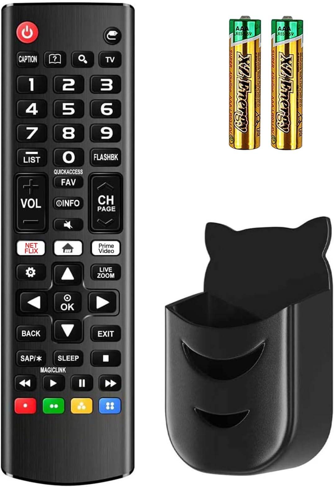 Rimous Remote Compatible with LG TV Remote Control (All Models) for All Smart TV LCD LED 3D AKB75375604 AKB75095307 AKB75675304 Remote Control for LG Remote Replacement with Holder & Battery