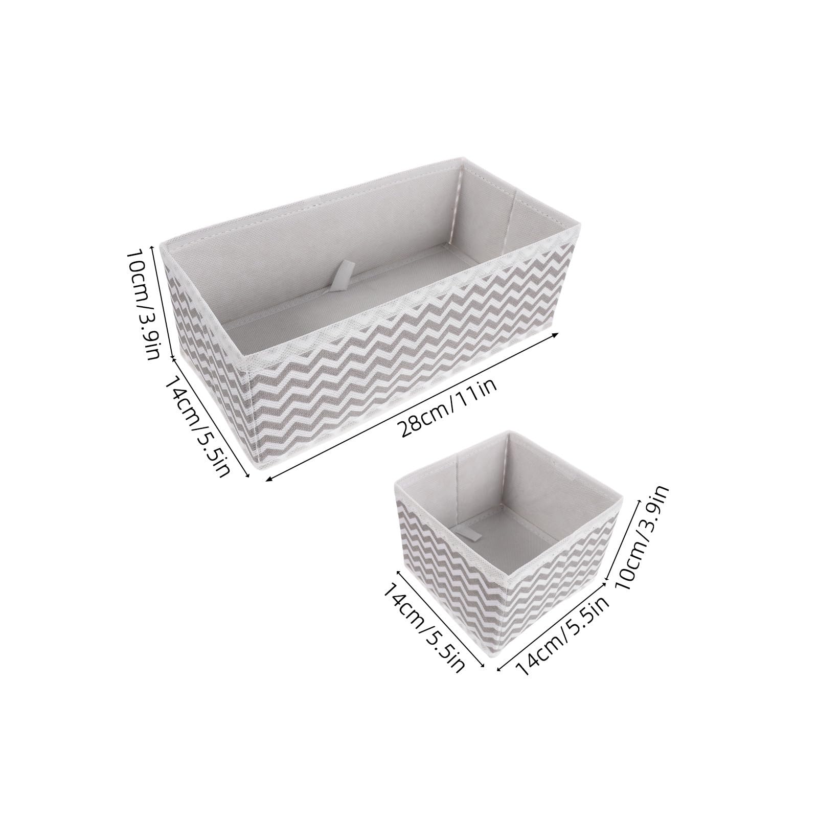 Organizador de Cajones 12 Piezas para Ropa Interior y Calcetines de Tela No Tejida, Diseño sin Tapa y Estructura Resistente para Armarios y Cómodas