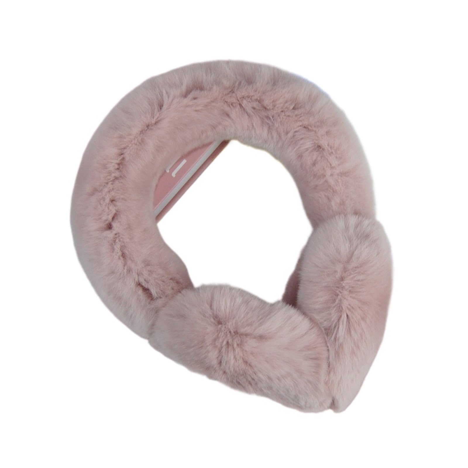 PSNKLMM Earmuffs Woman Earmuff Gift Plush Earflap Winter Warm Unisex(Beieg pink)