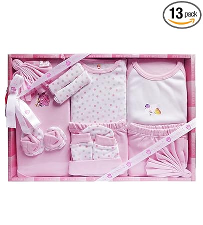 EIO Mini Berry 13 Piece Unisex Babys Gift Set (Pink)