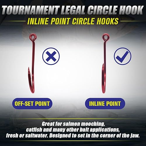 Miniatura 3 de -En línea-Círculo-Anzuelos-Agua Salada-Para-Bag-Bajo-Pulpo-Anzos-Pesca-Agua-Fresa Paquete de 50
