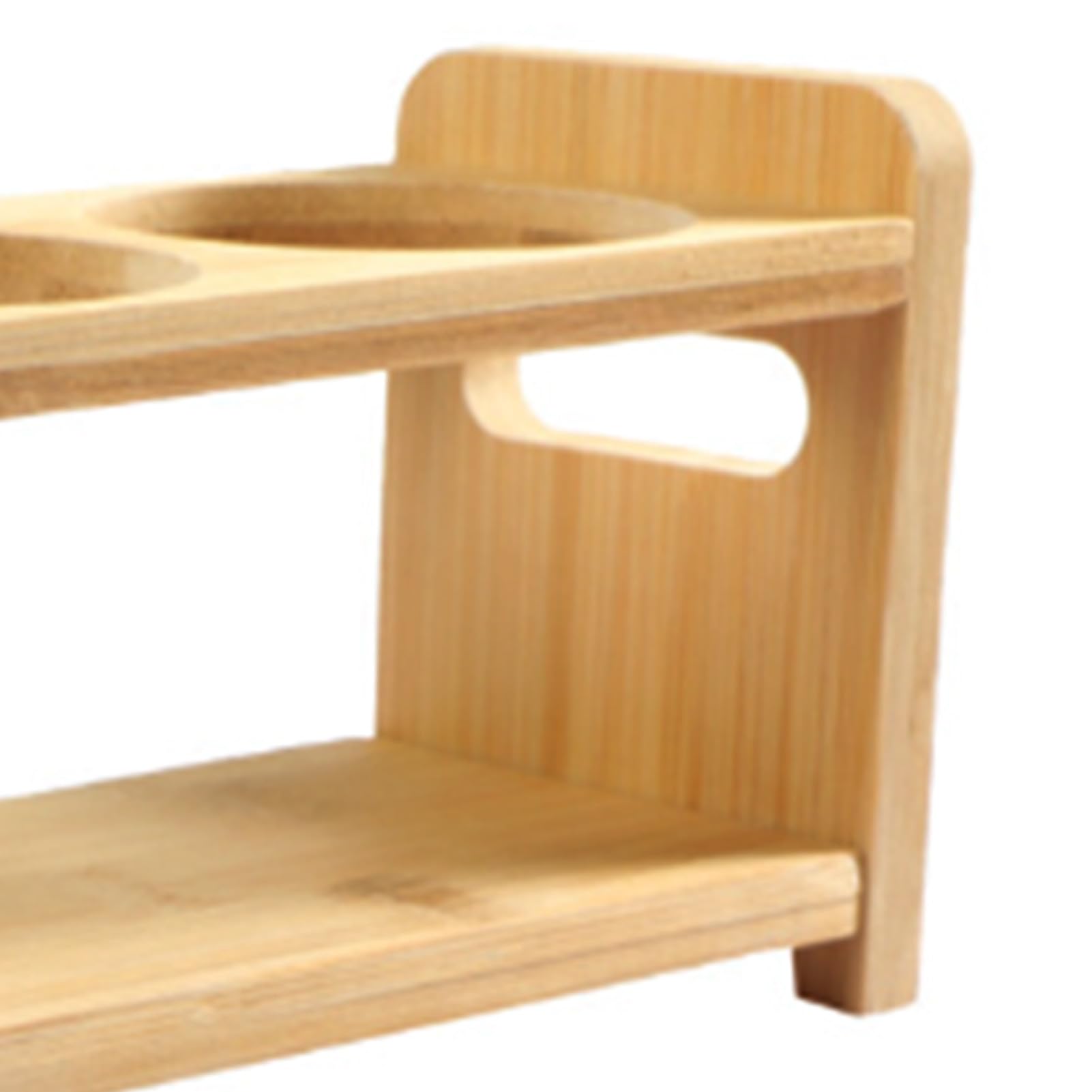 Houten Olieflessenrek met 4 Gaten, Slanke Structuur, Opbergsysteem voor