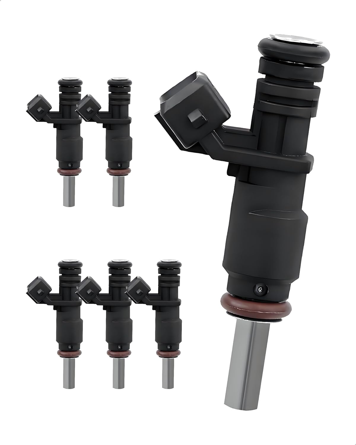 6-Count Fuel Injector Compatible with 2005-2013 BMW 128i/ 323i/ 325i/ 325xi/ 328i/ 328xi/ 330Ci/ 330i/ 330xi/ 525i/ 525xi/ 528i/ 528xi/ 530i/ 530xi/ X3/ X5/ Z4 - L6 3.0L - for FJ748 13537531634