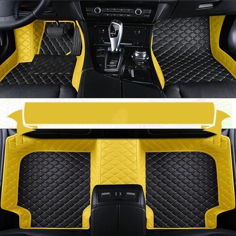 Tapis sol voiture Explorer 2006-2018 noir jaune idéal pour trajets en famille