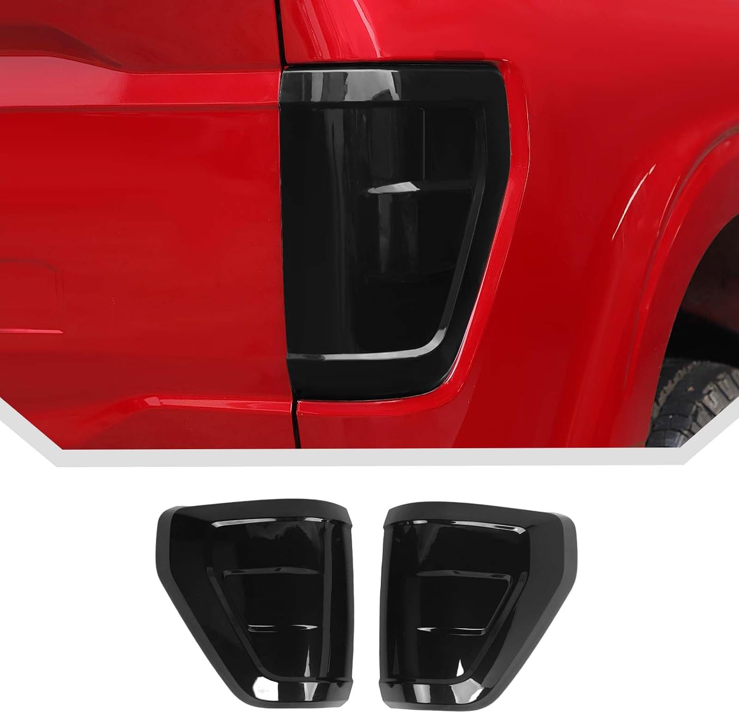 JeCar Smoked Tail Light Covers Trim Guard for 2021+ Ford F150 XL
