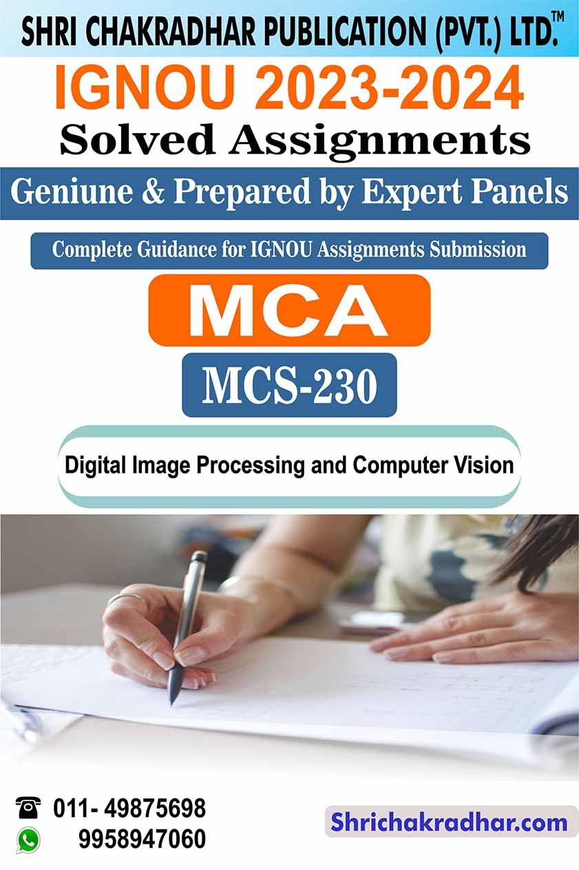 Buy IGNOU MCS 230 Solved Assignment 2023-24 Digital Image Processing ...