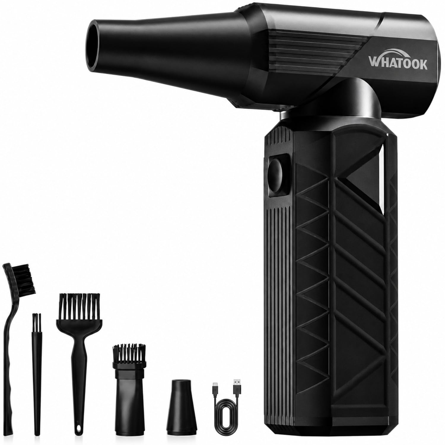 WHATOOK W02 Compressed Air Duster, 250000RPM High Speed Electric Air Duster