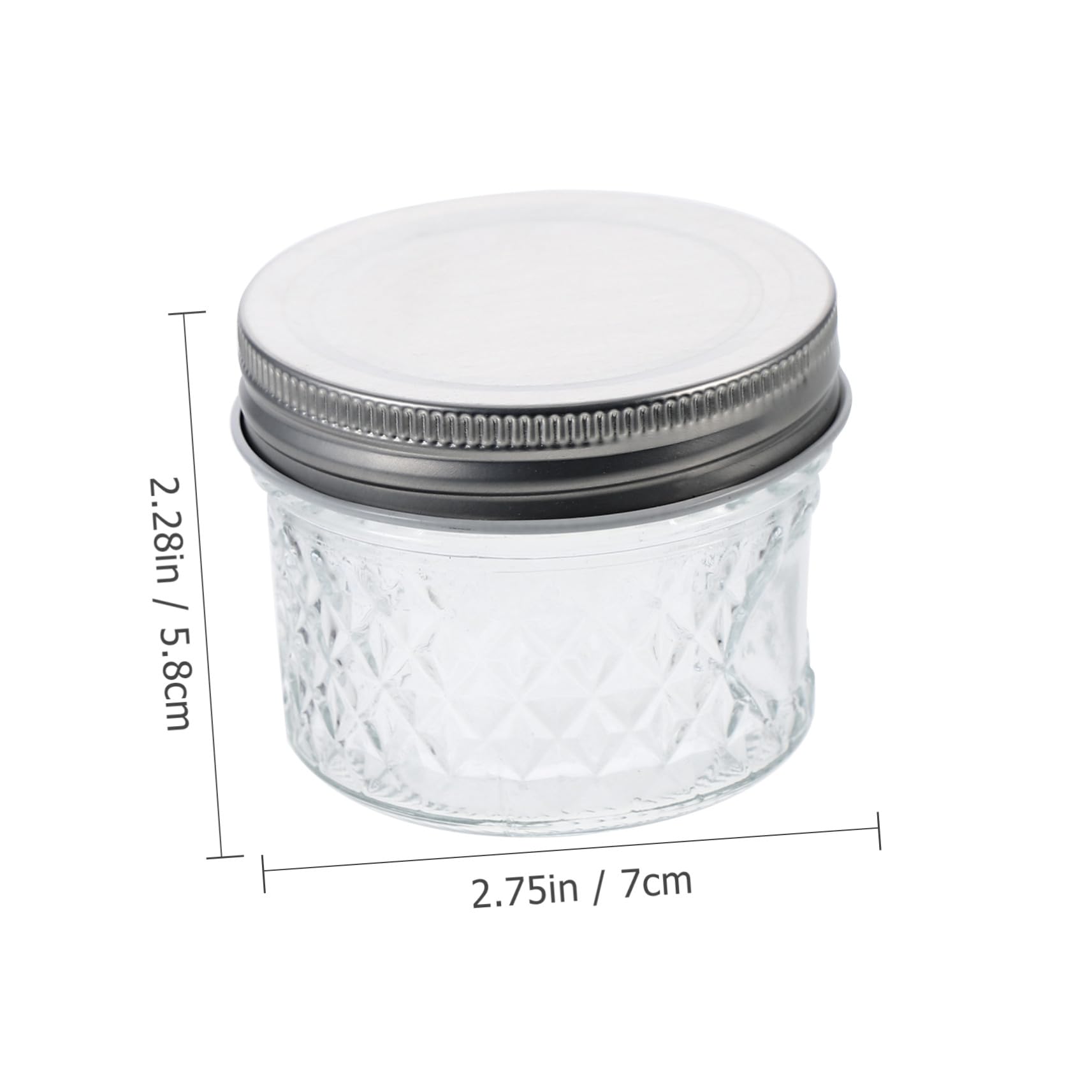 Verschlossene Marmeladengläser aus Glas 100ml, 6 Stück, Transparent