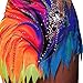 ZYDANC Colourful Rhythmic Gymnastics Leotards Artistic Gymnastics Competition Dress Girls Long Sleeve Skating Skirt,Multi Colored,7_10Years