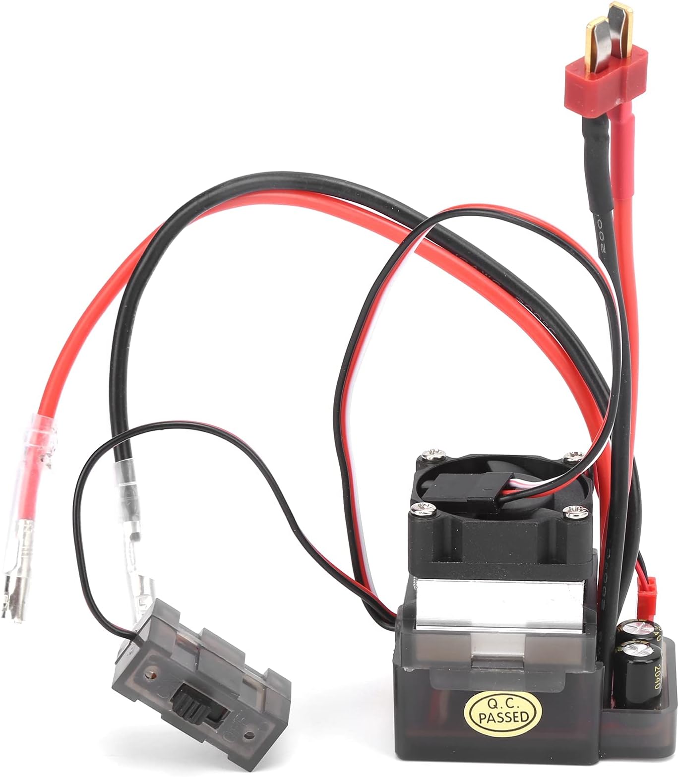 – RC Brushed ESC, Two-Way Brushed ESC, 320A High Performance ESC with Brake Cooling Fan, for Vehicle Ship Model, Electric Model Kits Accessories