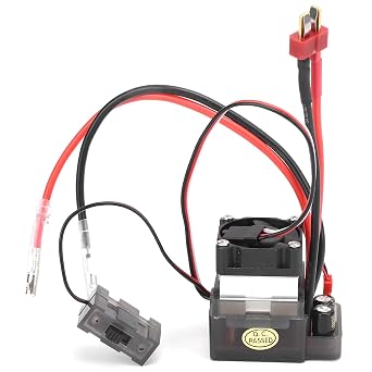 VGEBY RC Brushed ESC, High Voltage Version 320A TwoWay Brush ESC with Brake Cooling Fan for Vehicle Ship Model Brushed Esc 12V Brushed Esc 3S-6S Brushed Esc 1/8