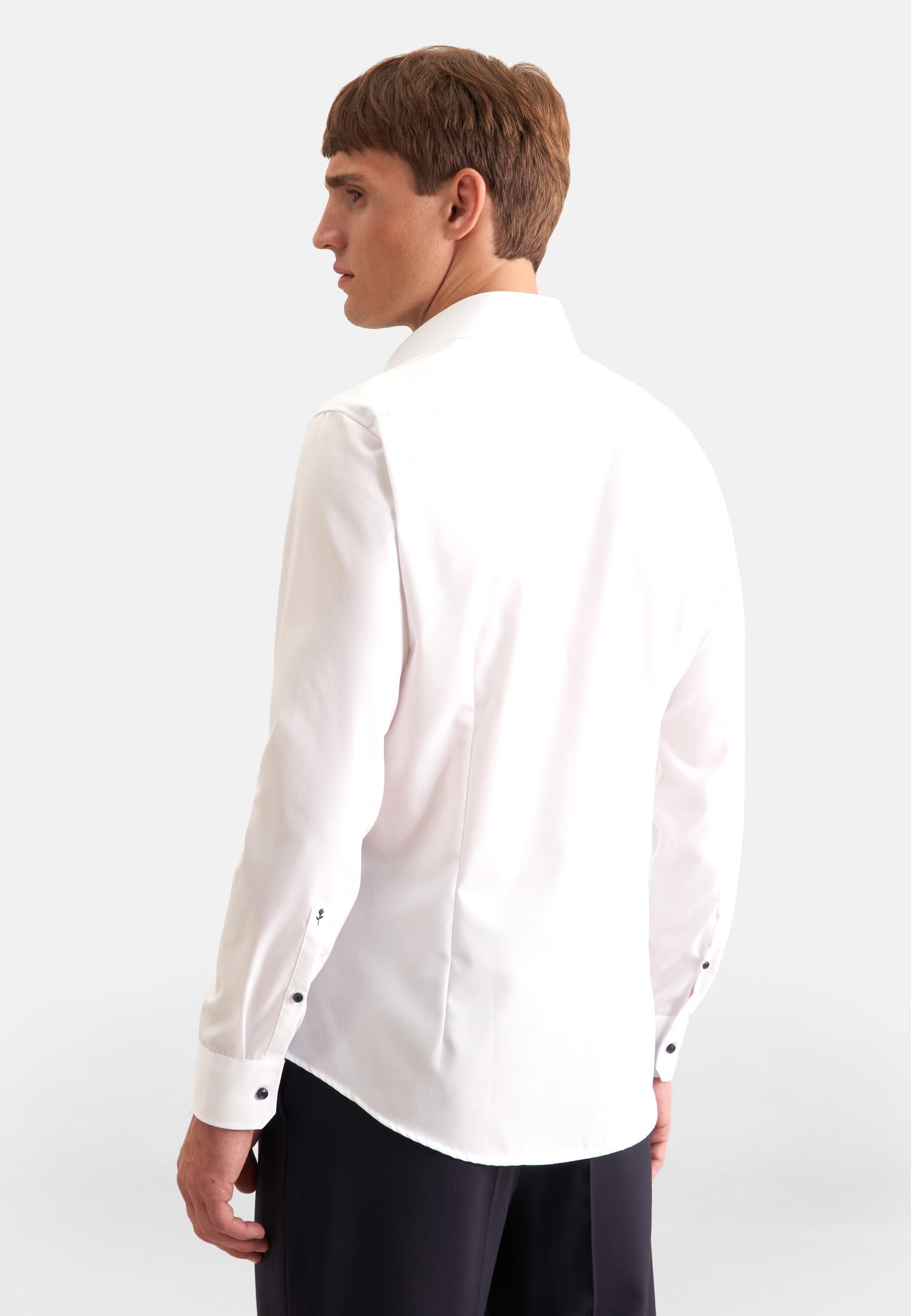 Seidensticker Herren Men Slim Patch Longsleeve Cotton Hemd (1er Pack)