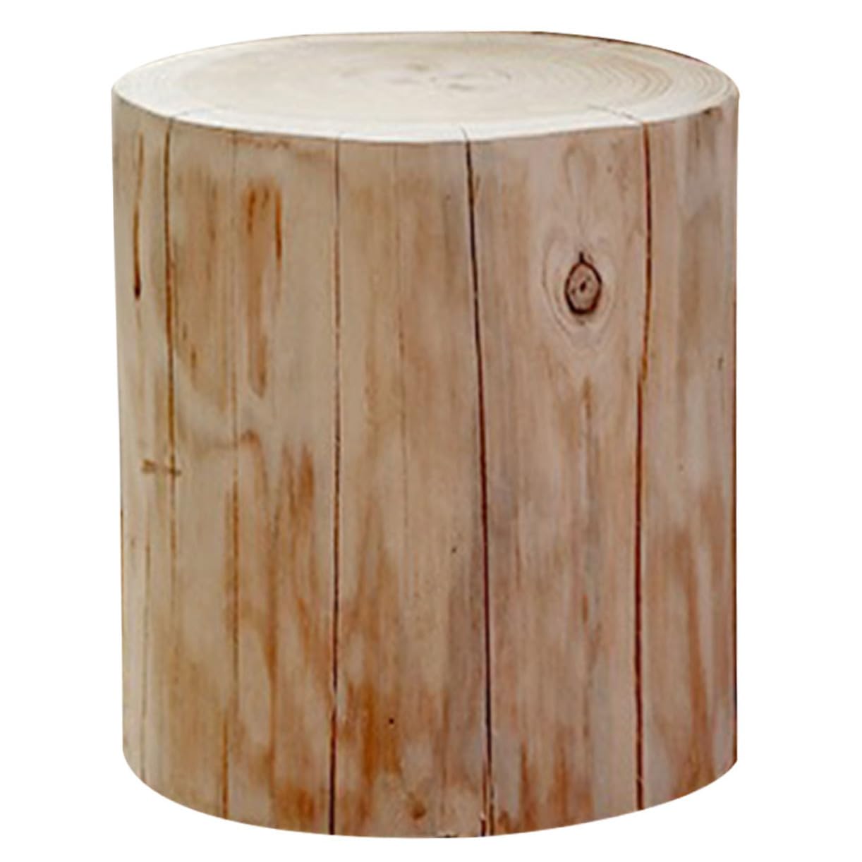 Praktischer Holzhocker aus Massivem Holz Multifunktionaler Sitzhocker und Trittleiter für Wohnzimmer und Garten Natürlicher Holztrittschemel in Beige 18-21cm Durchmesser 30cm Höhe