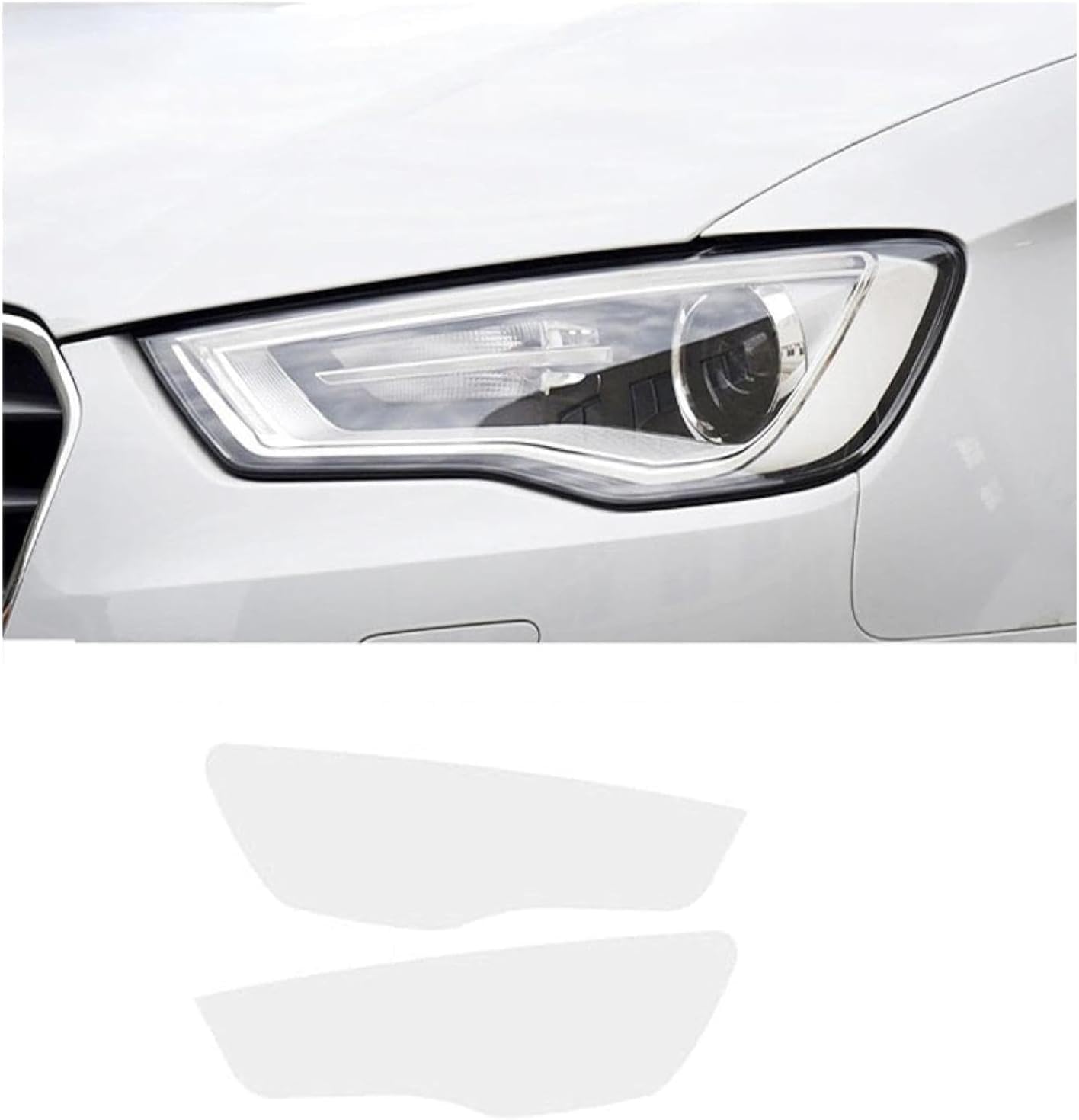 SamLng Car Front Light Film for Audi S3 RS3 2014 2015 2016 Car Headlight Film Front Light Transparent Blackened Moulding Vinyl Protection Sticker Car Light Film