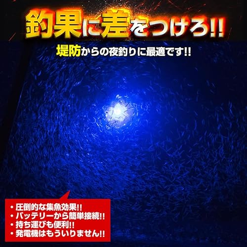 集魚灯 水中ledライト 25w 12v専用 ブルー シラスウナギ 水中集魚灯 2枚目