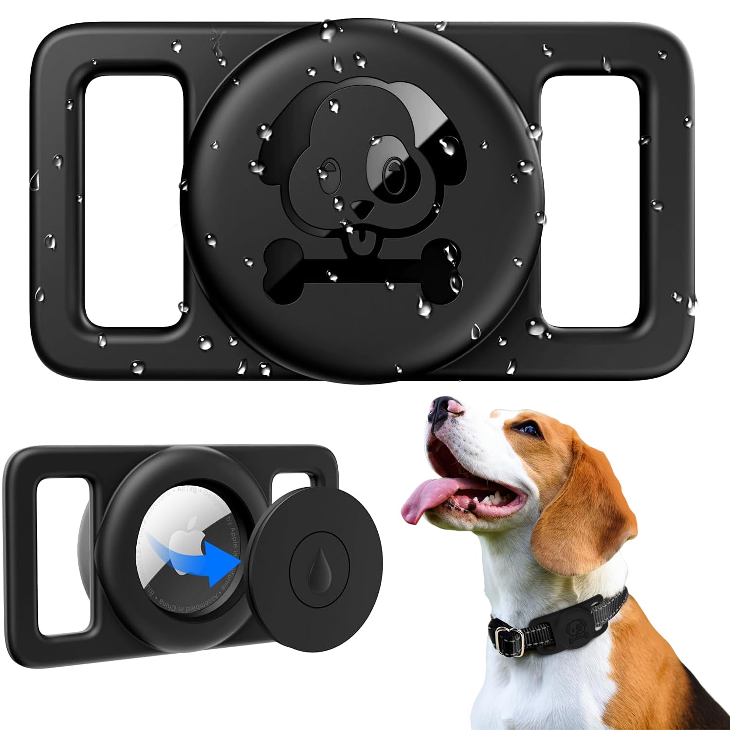 Protective Silicone Holder Case for Pets, Dogs & Cats Collar, Anti-Scratch Waterproof Keychain & Backpack, Compatible with Apple Tracker, Anti-Lost Cover-image-40