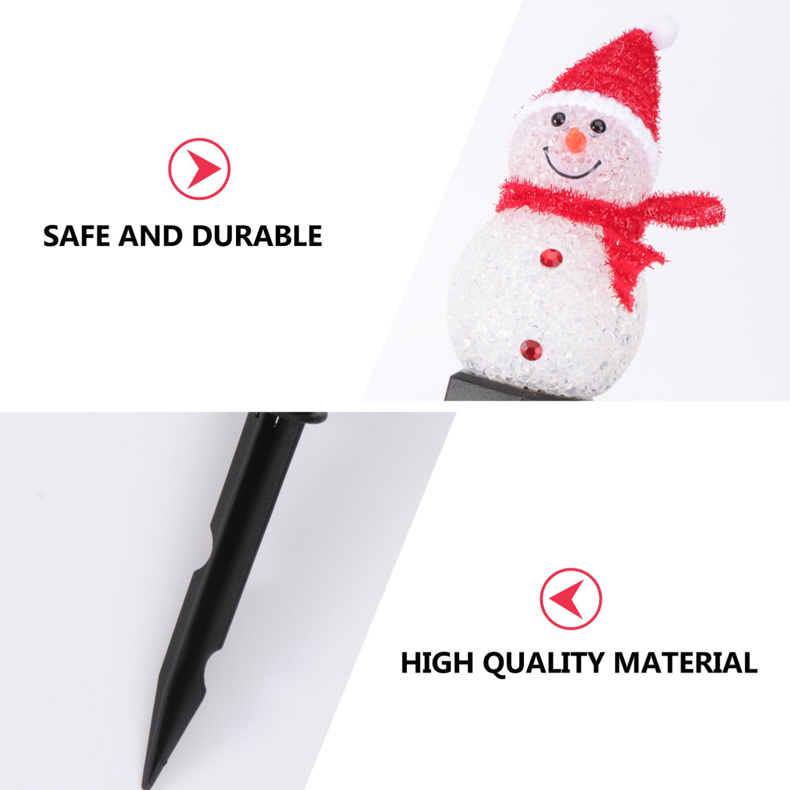 SOLUSTRE 3 Stücke LED Solarleuchten Schneemann Figur Solar Gartenstecker Weihnachten Beleuchtet Beleuchtung Garten Solarlampen Weihnachtsdeko Lampe Außen Outdoor Rasen Terrassen Deko