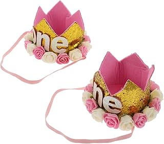 Toyvian 2pcs Birthday Crown Headband Birthday Headwear King Kids Hair Ties Kids Crown Happy Birthday Headband Tiara for Girls Birthday Crown Decor Birthday Headband Crown Hair Accessories