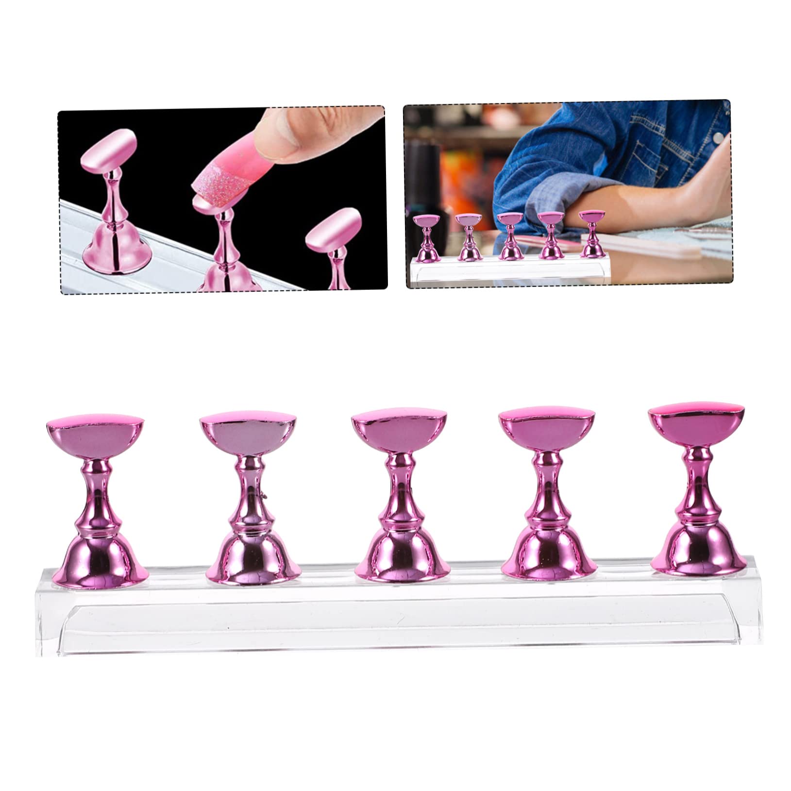 POPETPOP 60pezzi Per Unghie Acrilico Per Allenamento Nail Esposizione Falsi Unghie Per e Appassionati Manicure