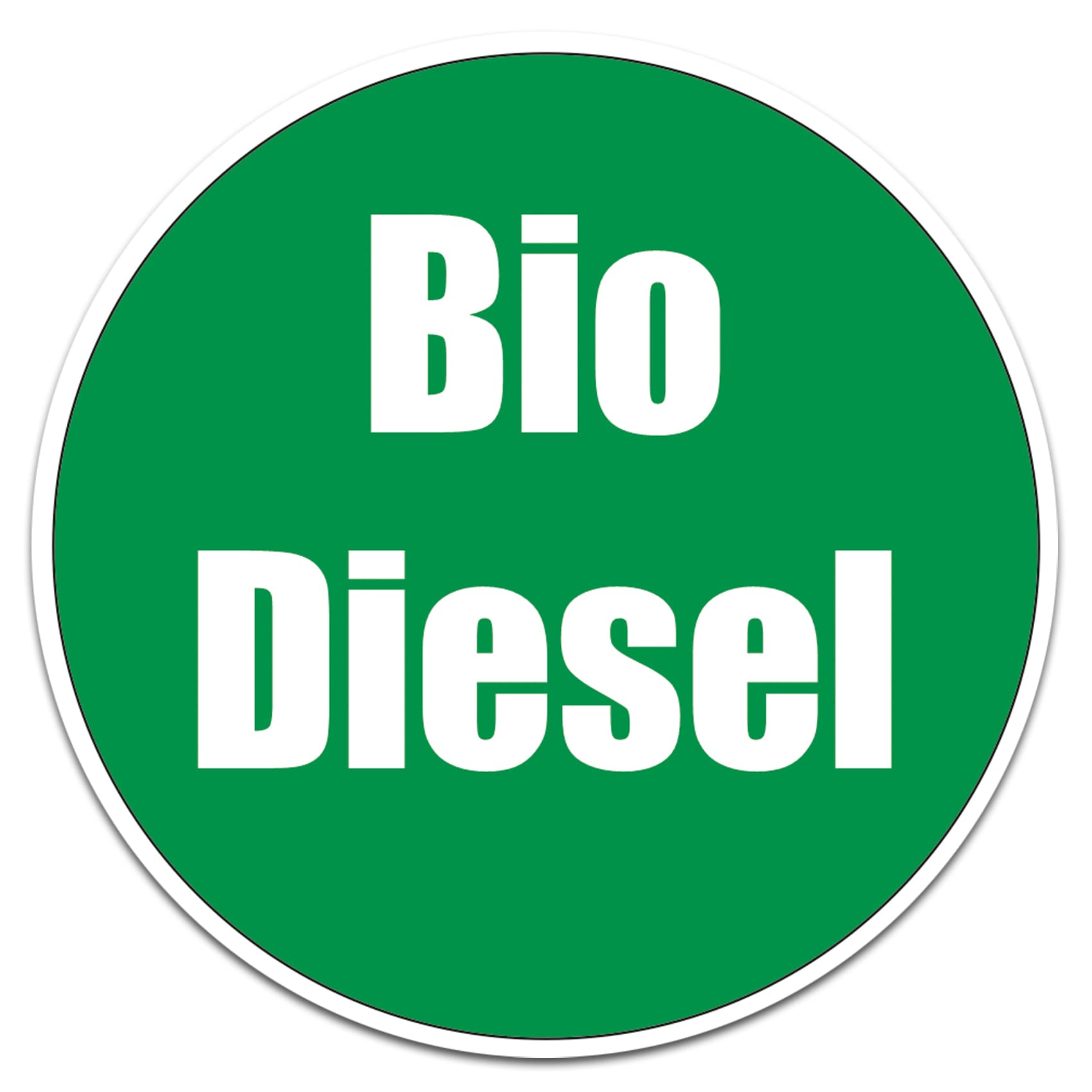Finest Folia Aufkleber BIODIESEL 8 cm rund, Bio Diesel Bagger LKW Transporter Auto KFZ R030 (1)