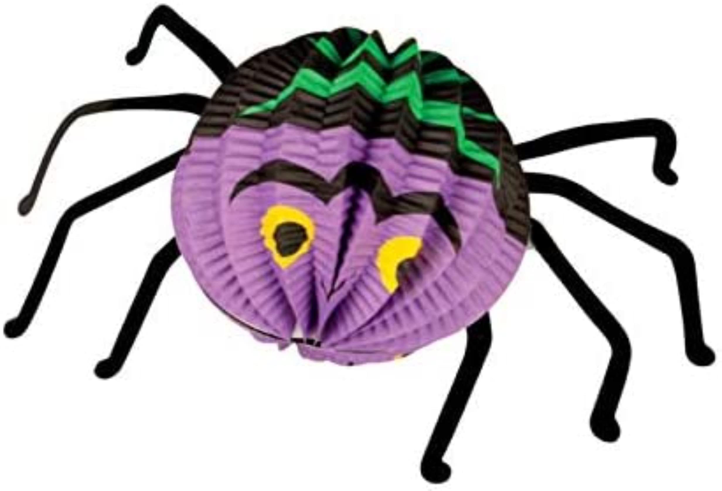 SRV Hub 3D Halloween Hanging Honeycomb Spider Decoration 29cm, Reusable Paper Cutout Ornament with Hanging Thread for Haunted House, Ceiling Décor, Party Prop & Spooky Home Display