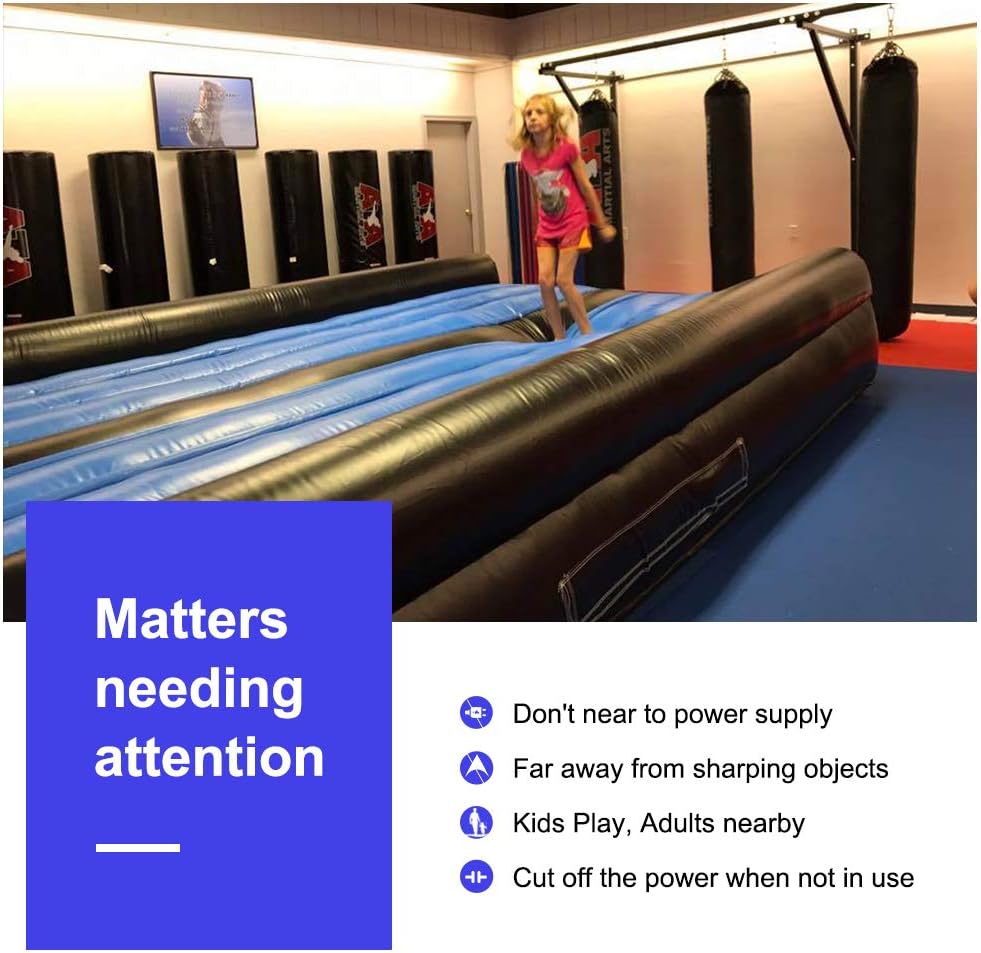 ibigbean タンブルトラック 空気注入式エアマット 体操用 幅10フィート 高さ20インチ ポリ塩化ビニル素材