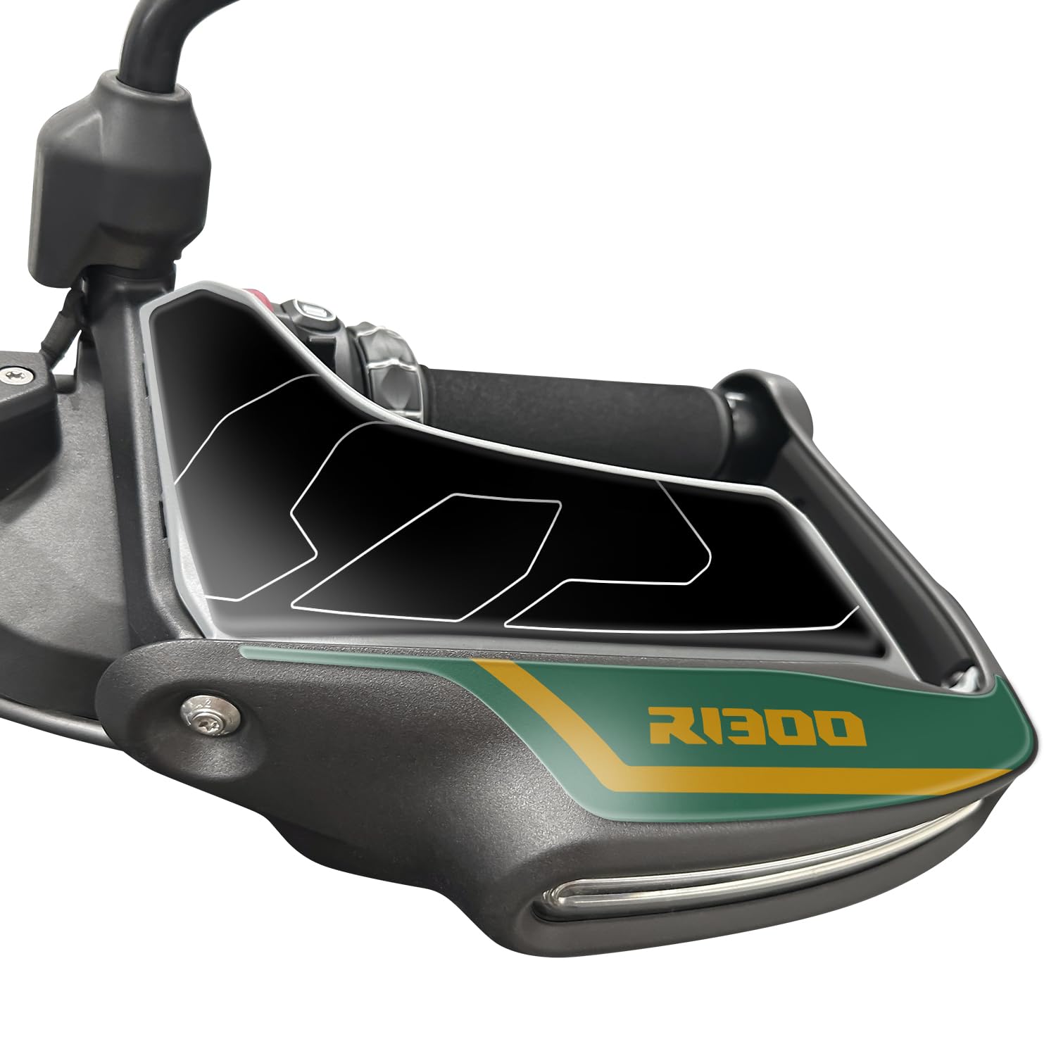 Autocollants protège-mains en résine 3D compatibles avec BMW R 1300 GS 2024 FM-1077 (Couleur : Option 719 - Tramuntane)
