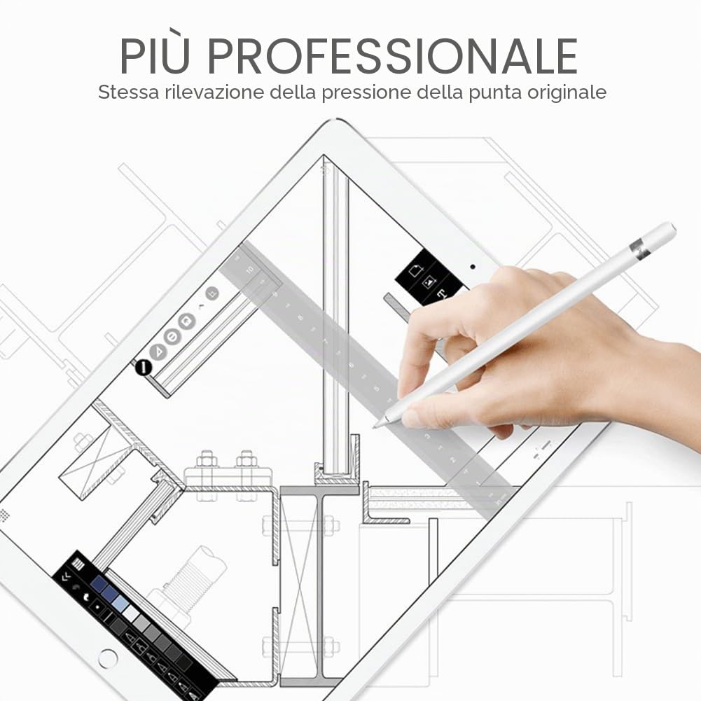Punte Apple Pencil, Metallo Misto per Apple Pencil Pro/2a Gen/1/USB-C (6 Pezzi)