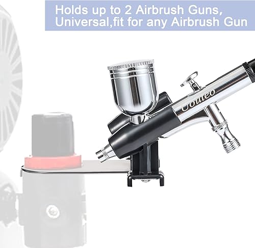 Miniatura 6 de Uouteo Mini soporte para aerógrafo se fija al compresor y tiene capacidad para hasta 2 pistolas de aerógrafo