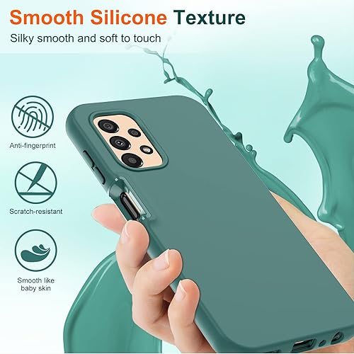 Miniatura 12 de LeYi Funda para teléfono Galaxy A13 5G: Funda Samsung Galaxy A13 5G con [2 protectores de pantalla de vidrio templado], funda protectora de silicona