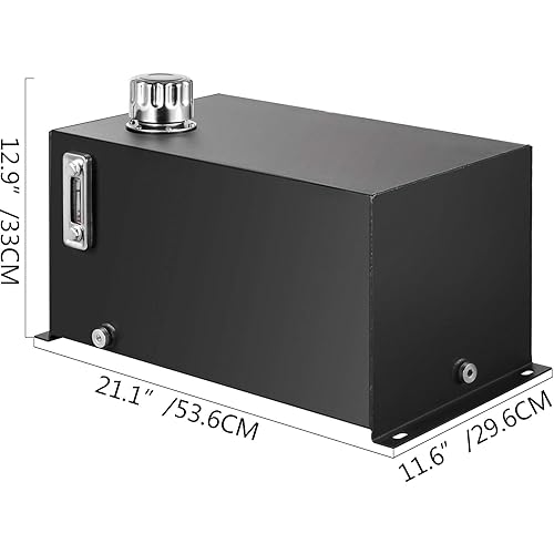 Miniatura 8 de VEVOR Depósito de Fluido Hidráulico 10 Gal de Tanque de Combustible Tanque de Acero Hidráulico de Servicio Pesado, Tanques de Transferencia de