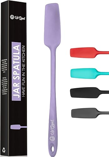 Espátula de silicona para frascos, raspador de goma antiadherente resistente al calor de 600 F, perfecta para tarros, licuadoras, utensilios de una