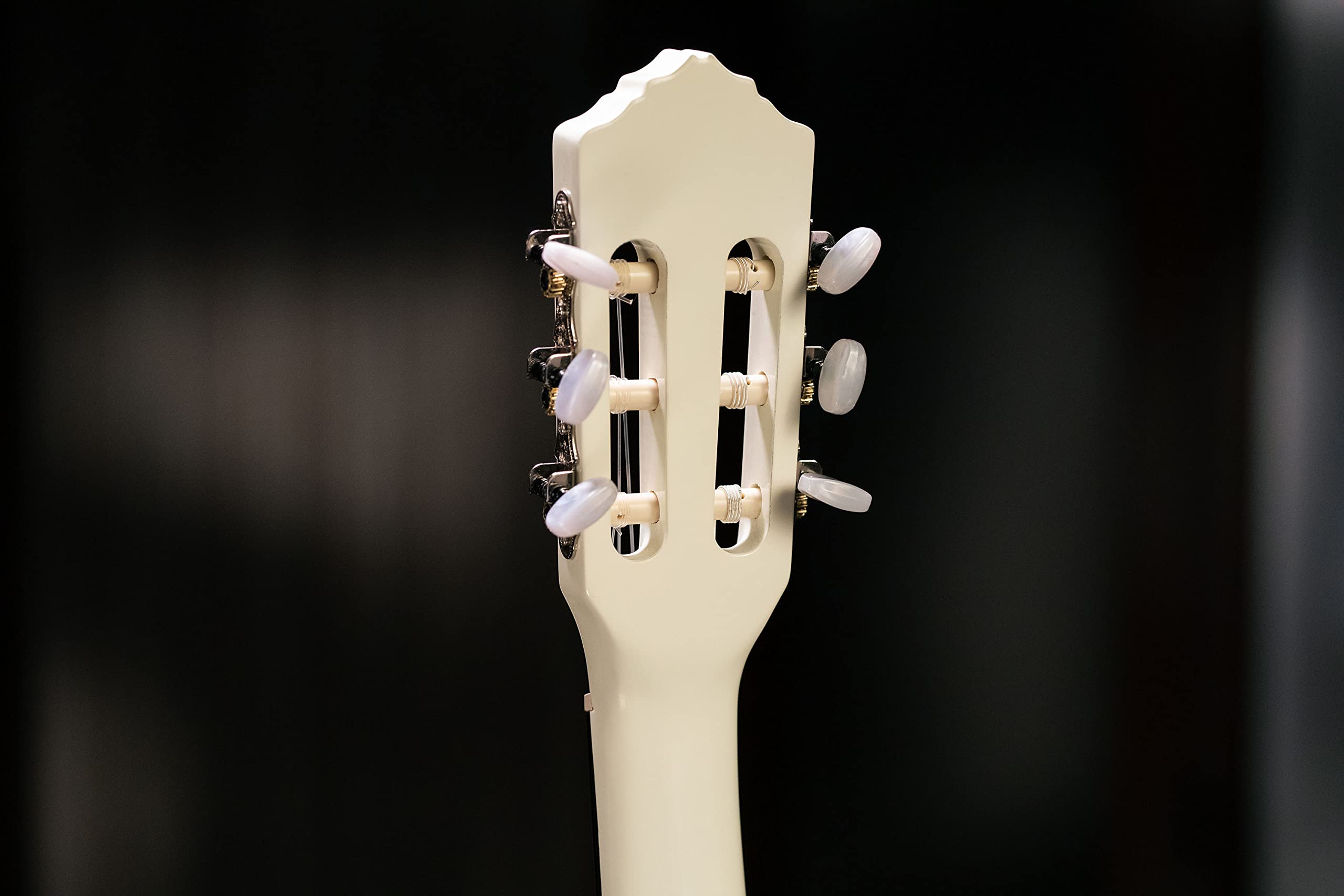 Ortega Guitars Guitarra Clásica Family Series 4/4 con Funda Slim Neck, Blanco, R121SNWH
