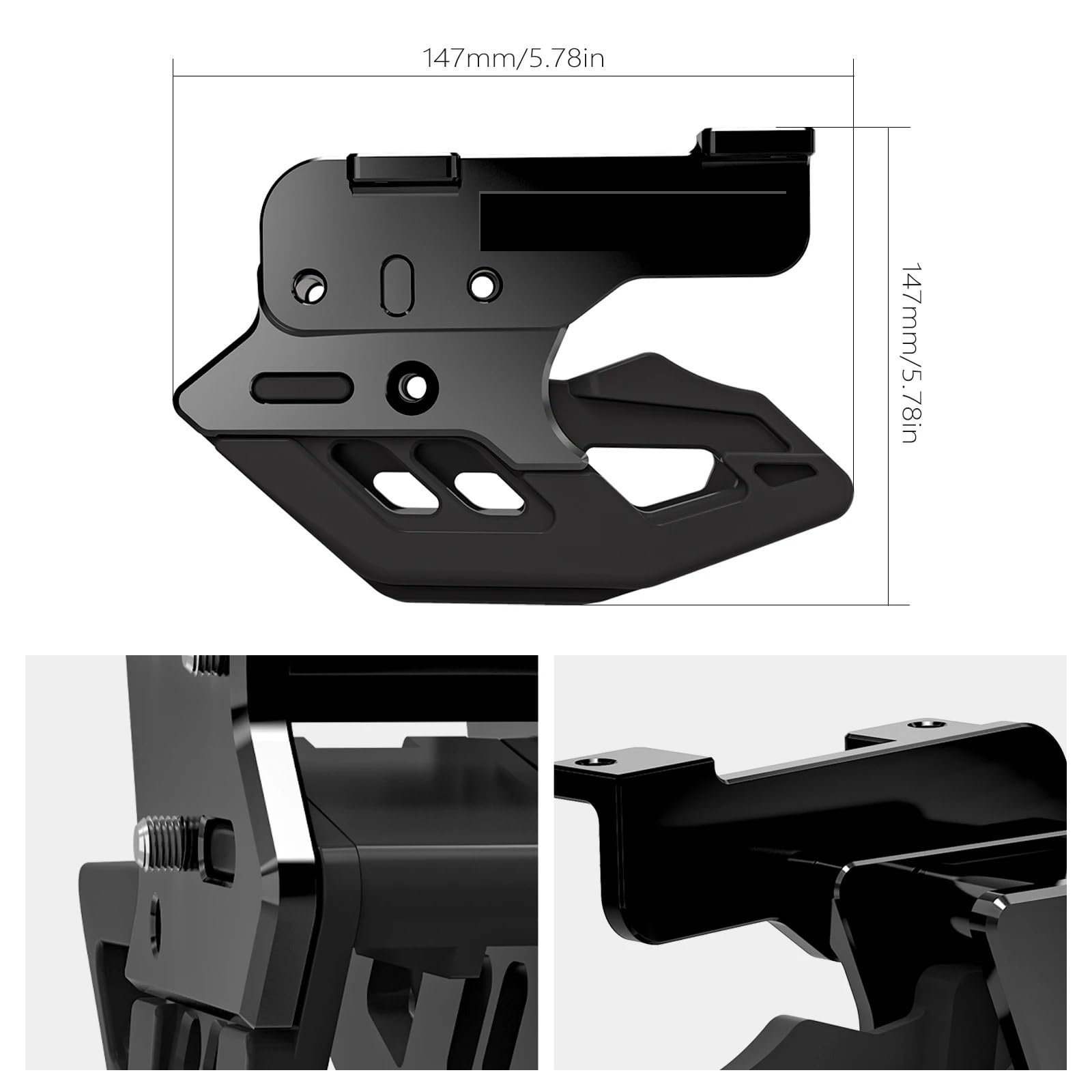Kit cinghia distribuzione Adatto per Yamaha Tenere 700 T700 XTZ 2019-2024 Protezione della copertura guida catena Kit di distribuzione per auto(Black)