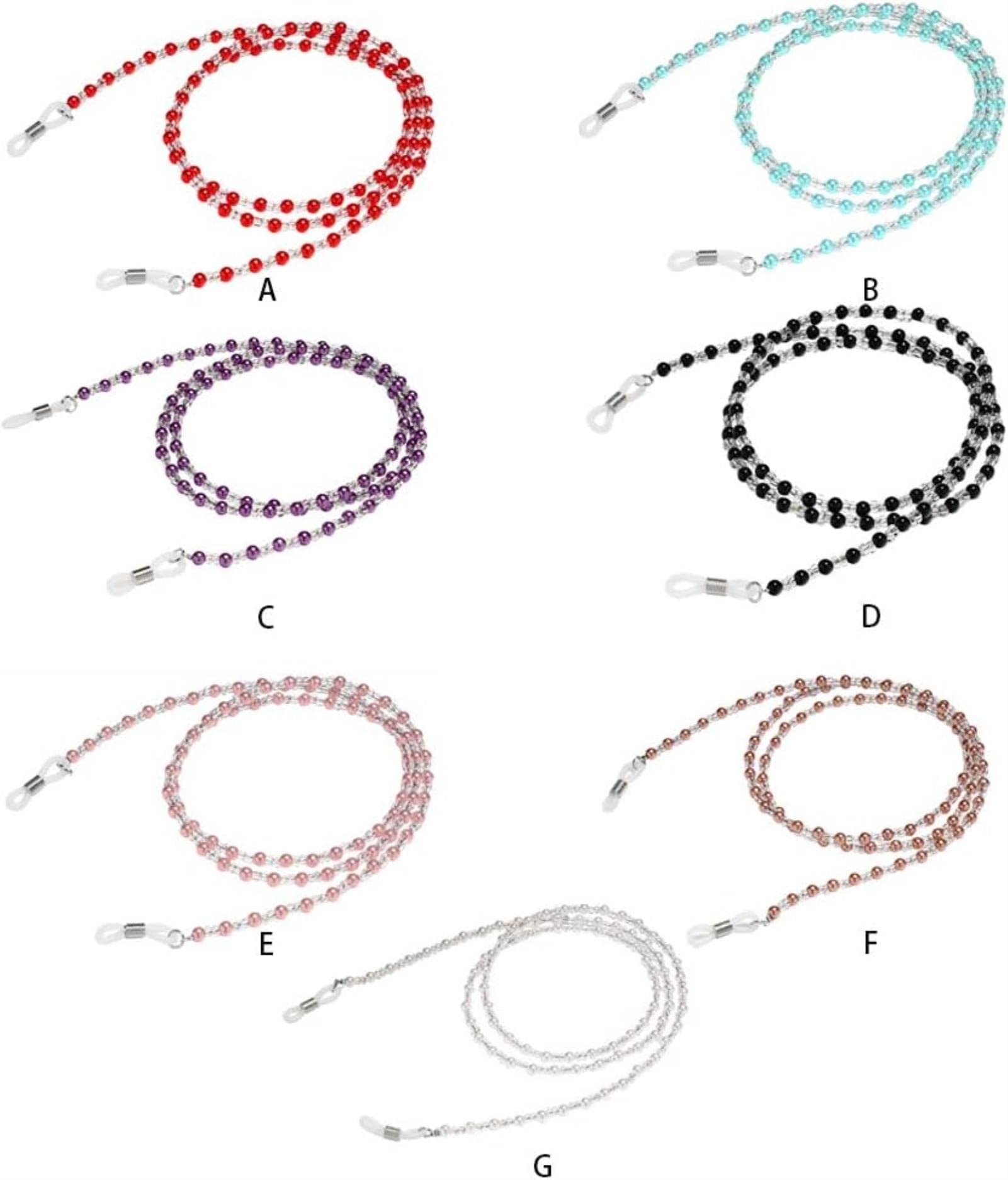 Chaînette de Maintien pour Lunettes de Lecture, Lunettes de Soleil, Cordon pour Lunettes, Support de dragonne décoratif Noir