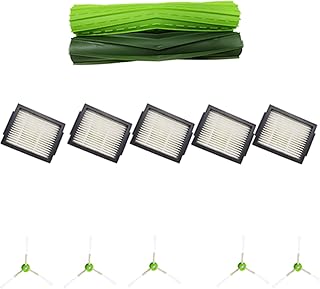 Replacement Parts Rubber Roller Brushes & HEPA Filters & Edge-Sweeping Side Brushes Compatible with iRobot Roomba I1 I1+ i6 i6+ i3 i3+ i4 i4+ i7 i7+ i8+ J7 J7+ Plus E5 E6 Vacuum Accessories