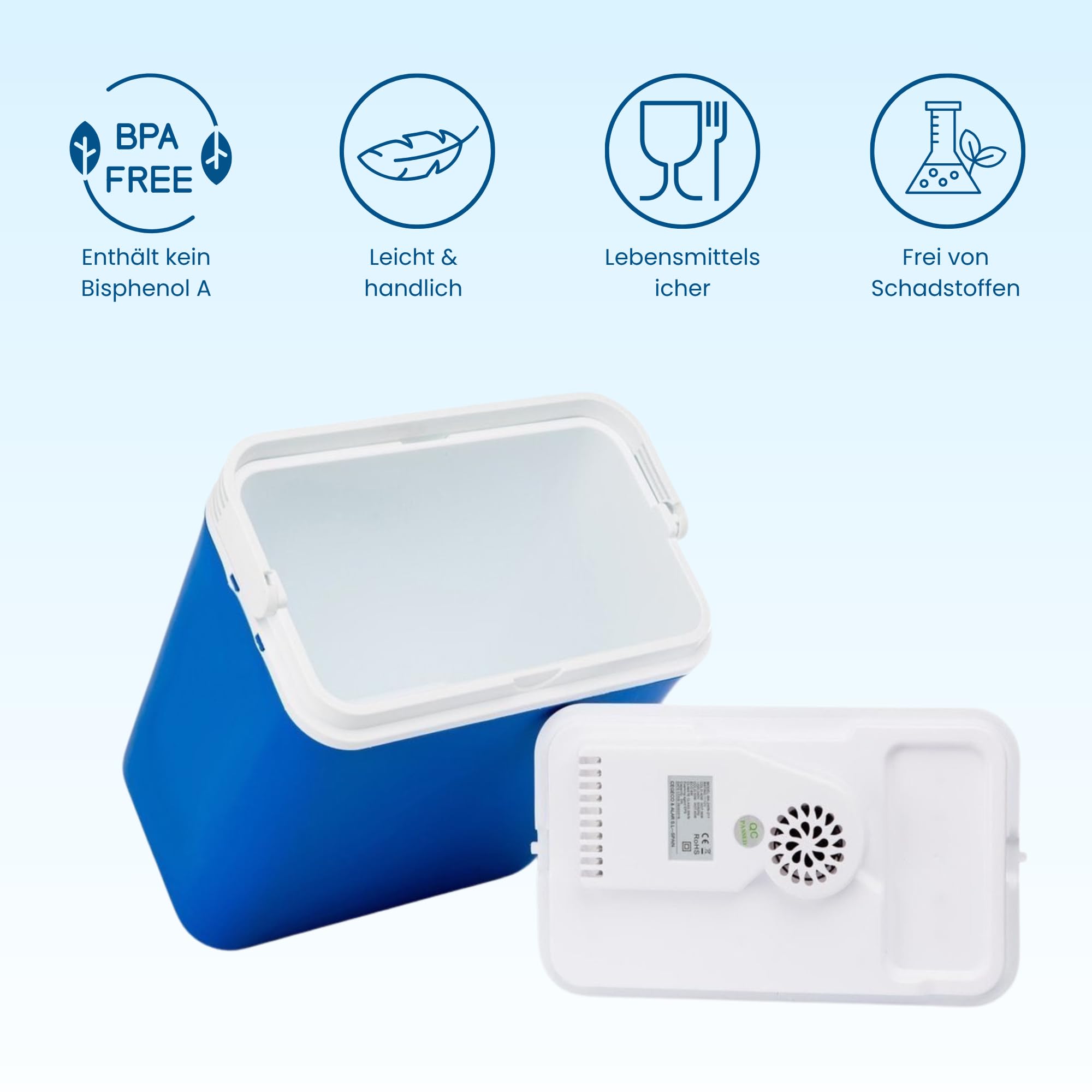 Elektrische Kühlbox 18L - Auto Kühlschrank, Thermobox 12V, kompakte Kühlbox für Camping, Ausflüge, Picknick und Strand, tragbare Kühltasche – Kamai Coolbox