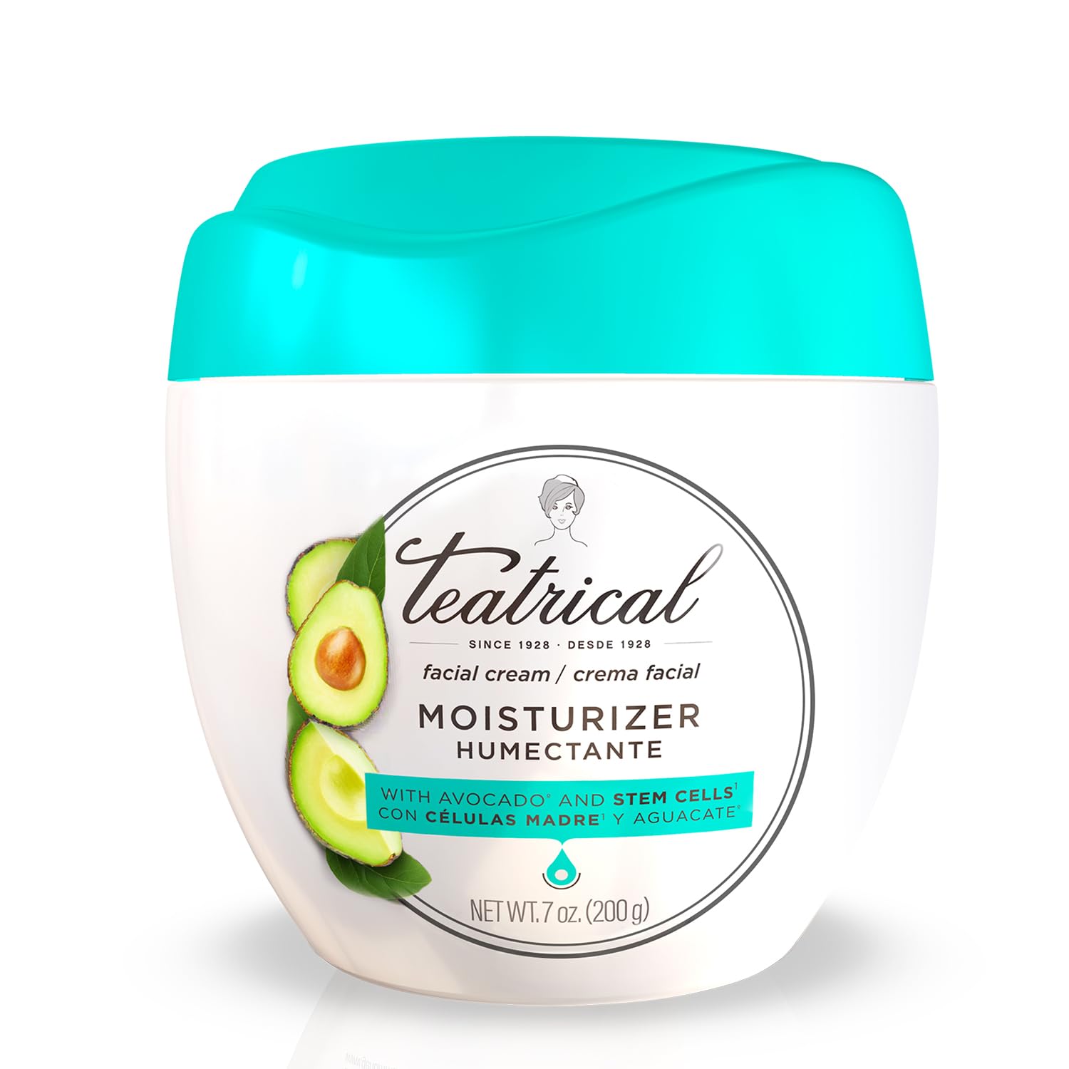 TEATRICAL Face Moisturizer with Avocado & Stem Cells, Moisturizing Face Cream for Women, Hydrating Day Facial Moisturizer, Stem Cell Cream, Skin Care for Face, 7 Oz TEATRICAL Face Moisturizer with Avocado & Stem Cells, Moisturizing Face Cream for Women, Hydrating Day Facial Moisturizer, Stem Cell Cream, Skin Care for Face, 7 Oz