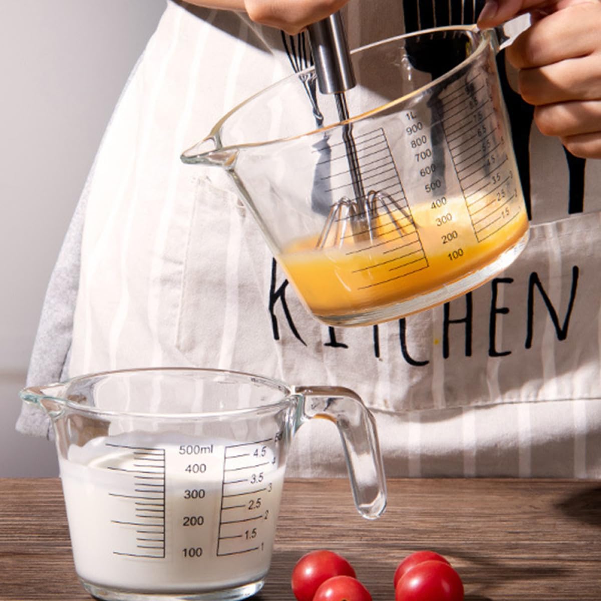 Vaso con Escala Precisa Resistente al Calor Medidor de Fácil de Limpiar para Líquidos y Adecuado para Cocina y Repostería