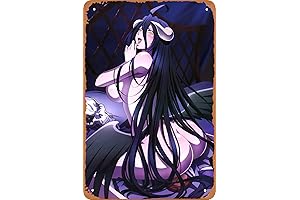 Libalght Hot Anime Girl Poster Overlord Art Albedo Poster Tin Sign Vintage...