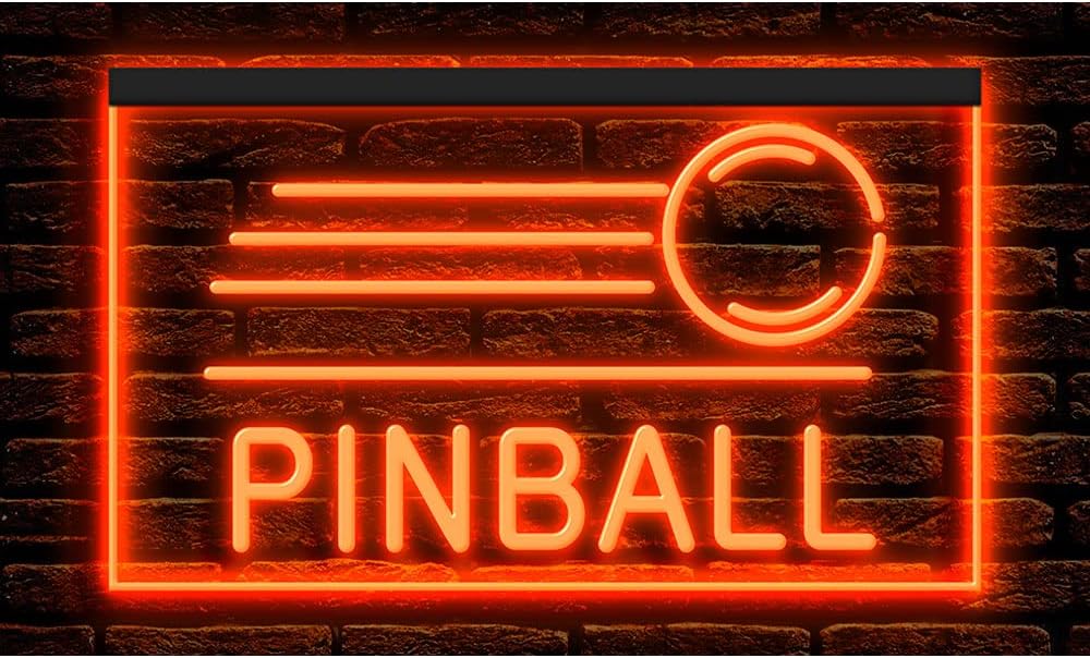 230045 Pinball Game Room Man Cave Home Decor Display LED Light Neon Sign (12" X 8", Blue)