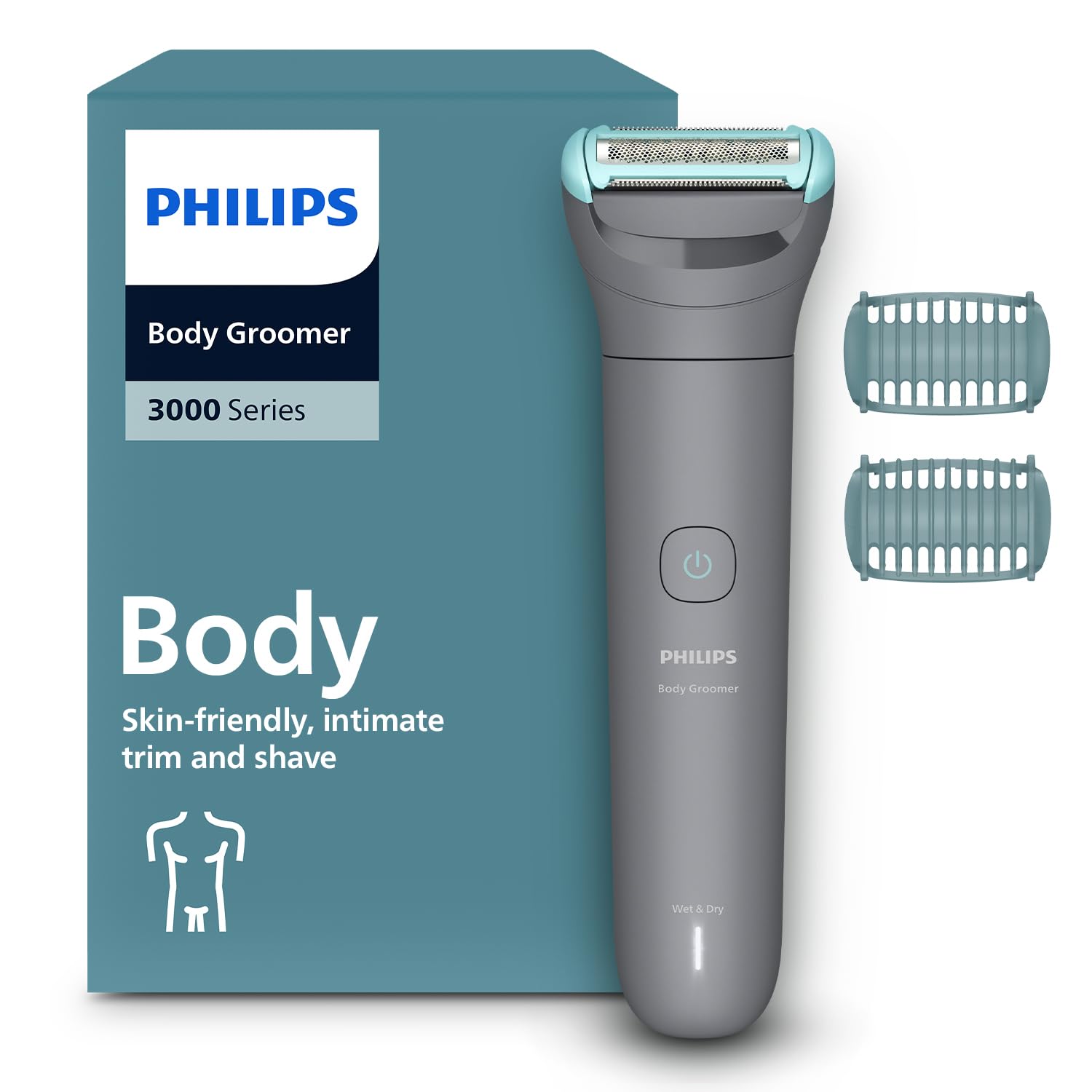 Philips Vücut Bakım 3000 serisi Duşa Uygun, Hassas Bölge ve Vücut Tıraş Makinesi - BG3480/15