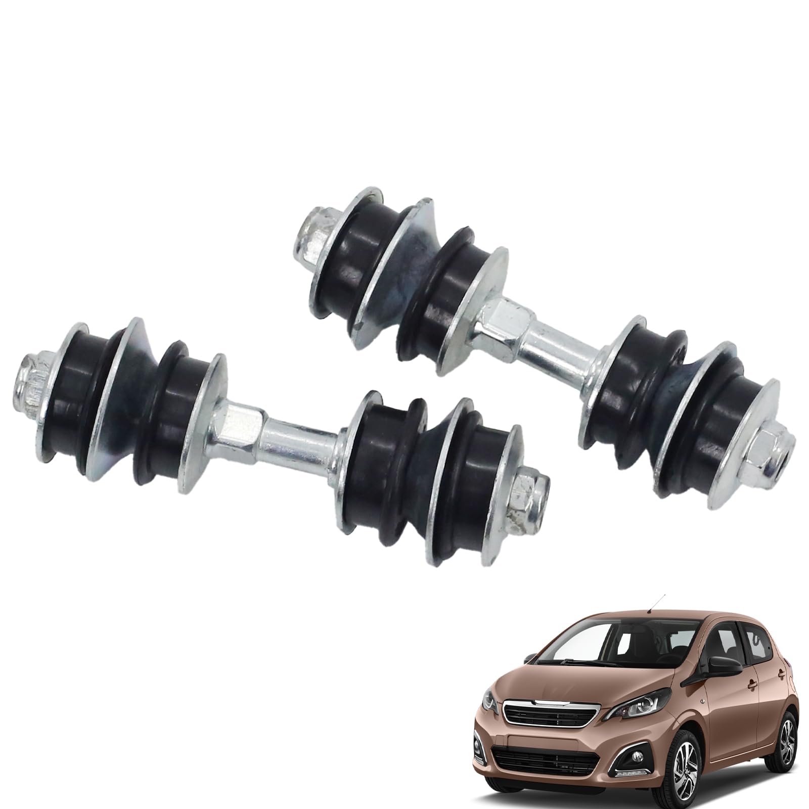 2x Barres stabilisatrices adaptées pour Citroën C1Mk1/Mk2, Peugeot 107/108, Toyota Aygo/Yaris, robustes et durables