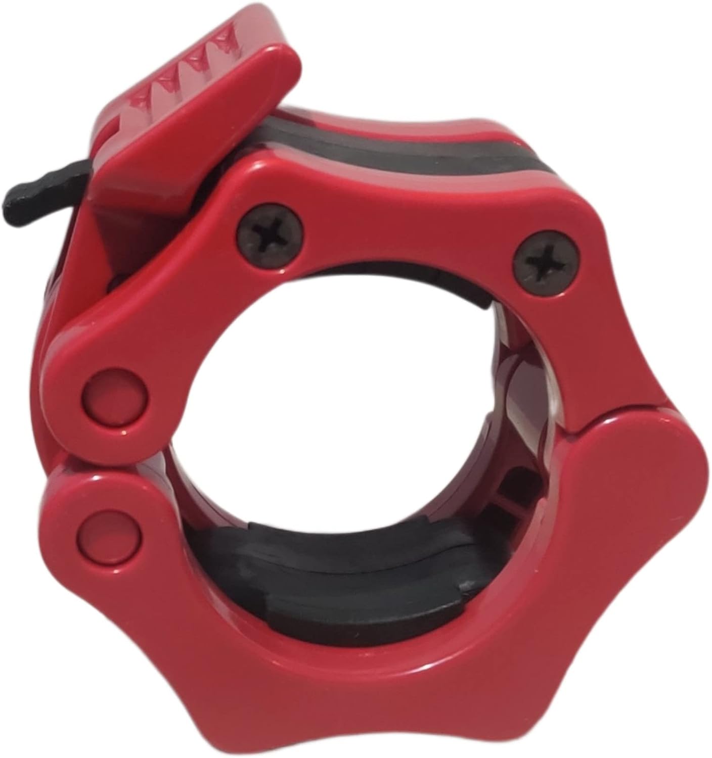 RED(One Pair) 4 Inch Olympic Barbell Collars Weight Bar