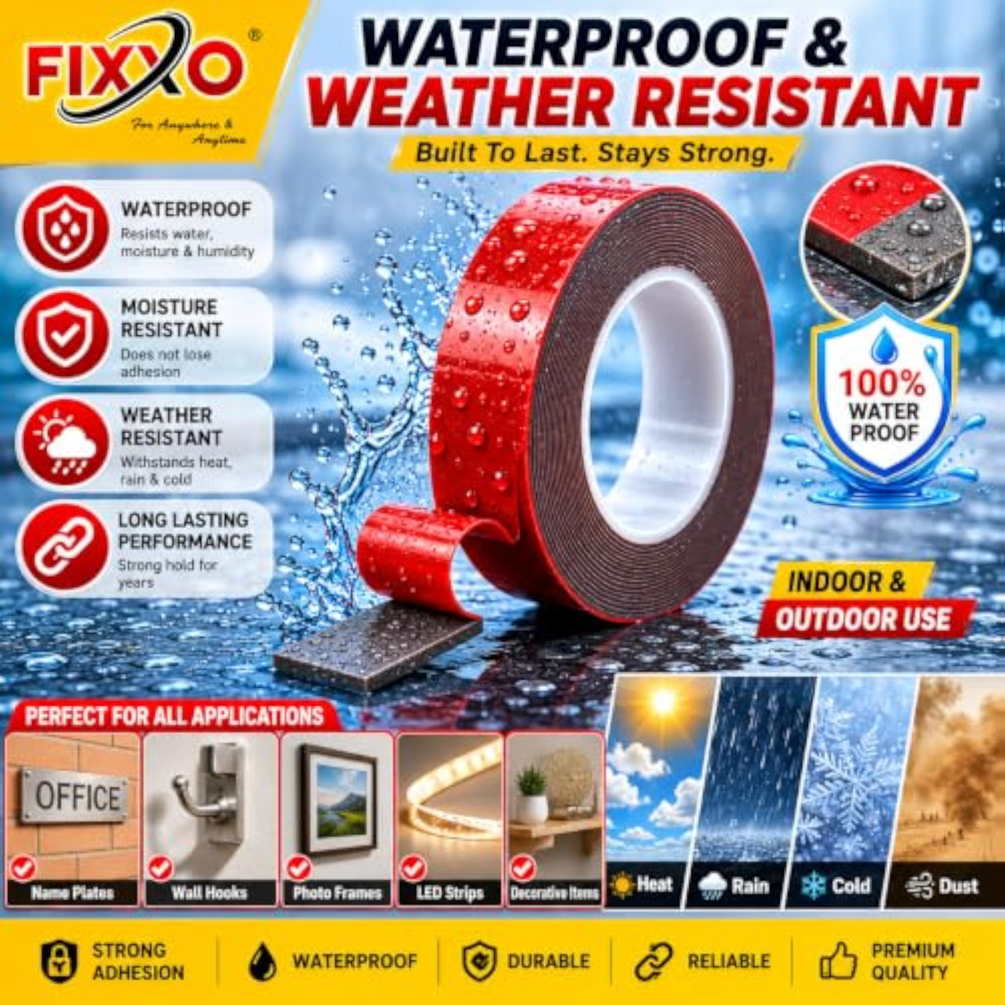 Ultra Strong Double Sided Foam Mounting Tape