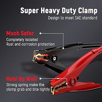 TOPDC 4 Gauge 16 Feet Jumper Cables for Car, SUV and Trucks Battery, Heavy Duty Automotive Booster Cables for Jump Starting Dead or Weak Batteries with Carry Bag, (TD-P0416)