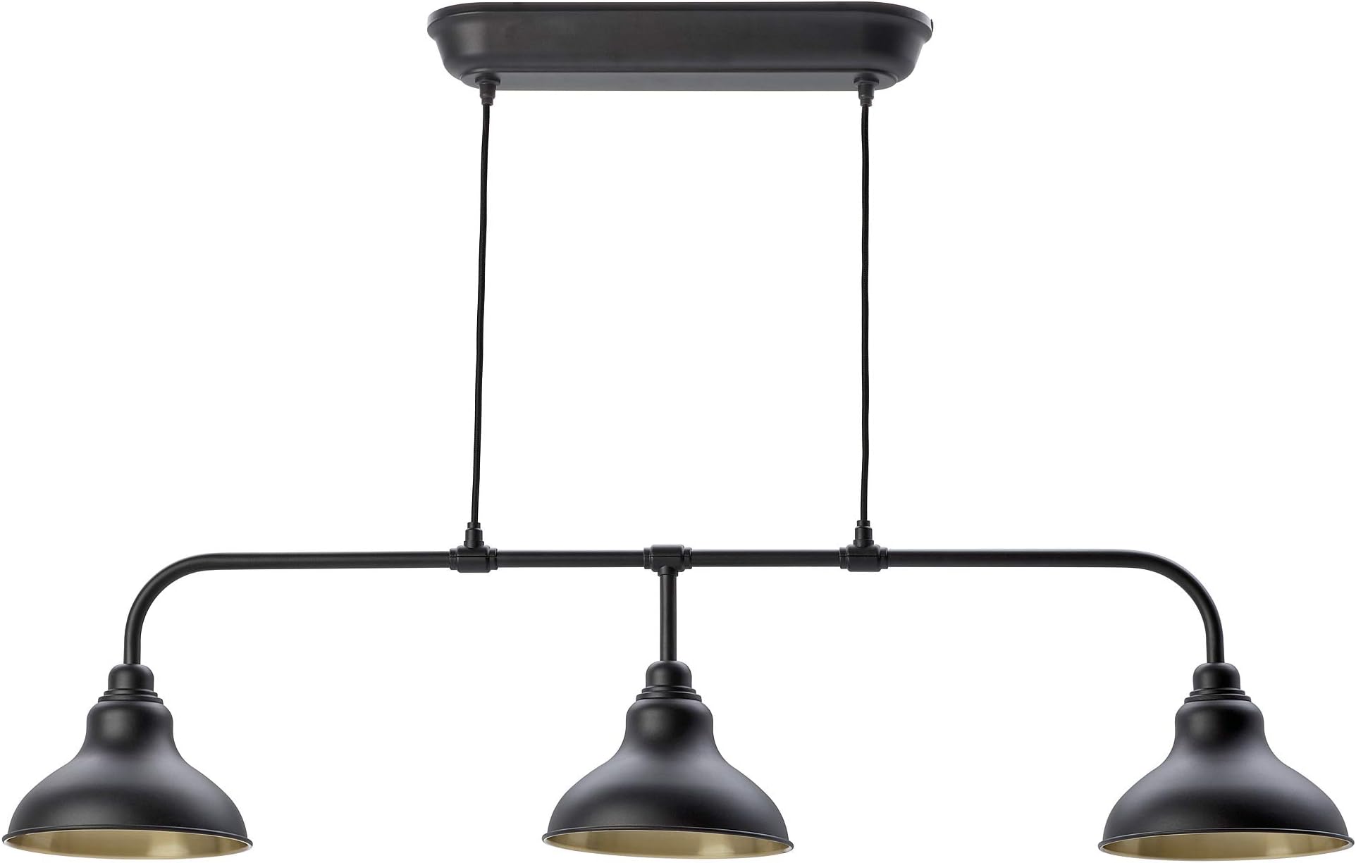 IKEA AGUNNARYD pendant lamp with 3 lamps, black