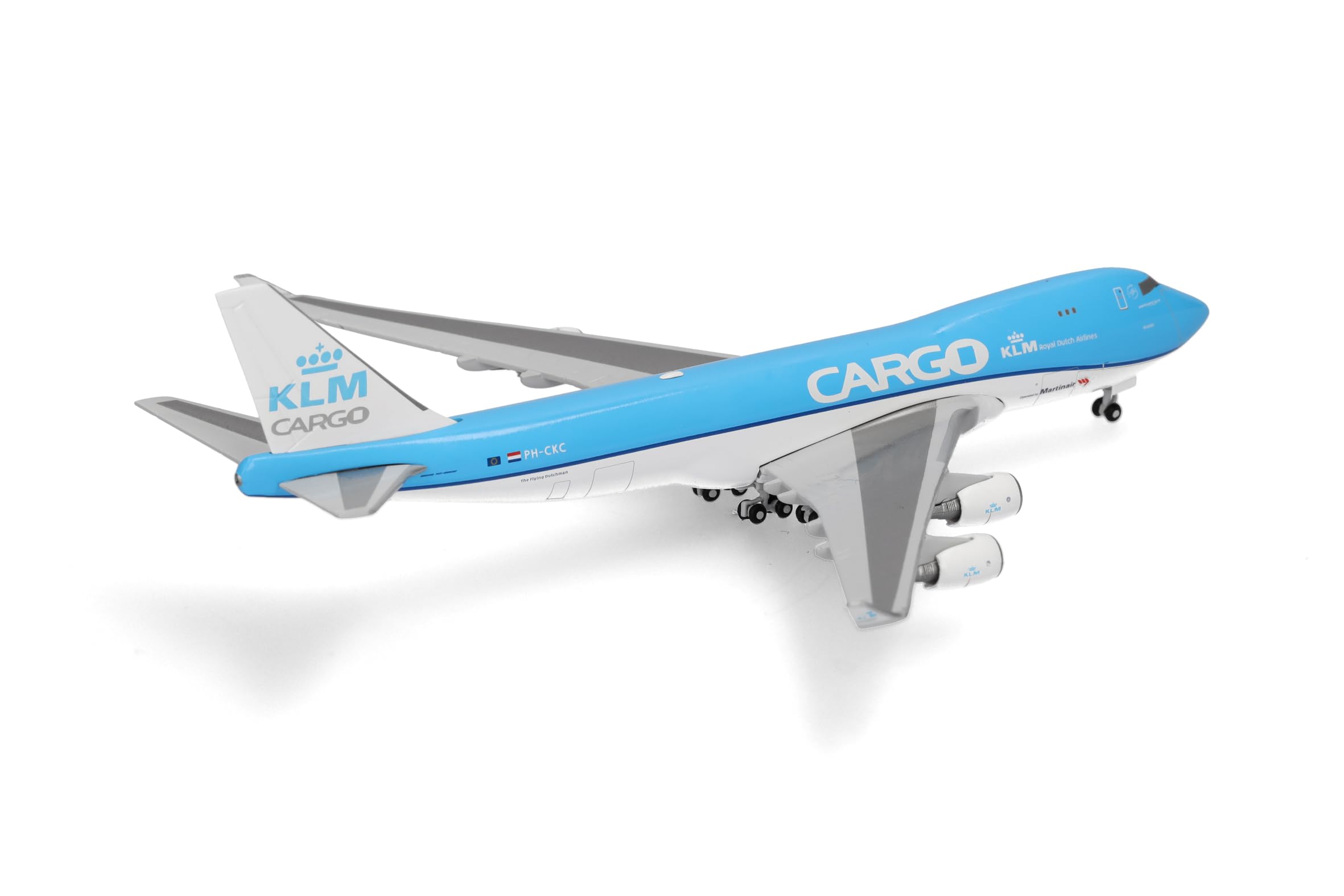 Herpa modellino aereo KLM Cargo Boeing 747-400ERF, miniatura in scala 1:500, pezzo da collezione, modello di aereo senza base, metallo